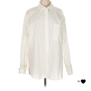 Mango Overside White Button Up